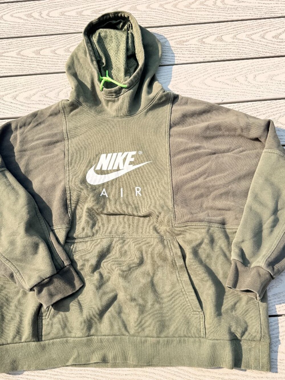 Nike Air Mens XXL Hooded Sweatshirt Green Get Over Your Fear Of Heights